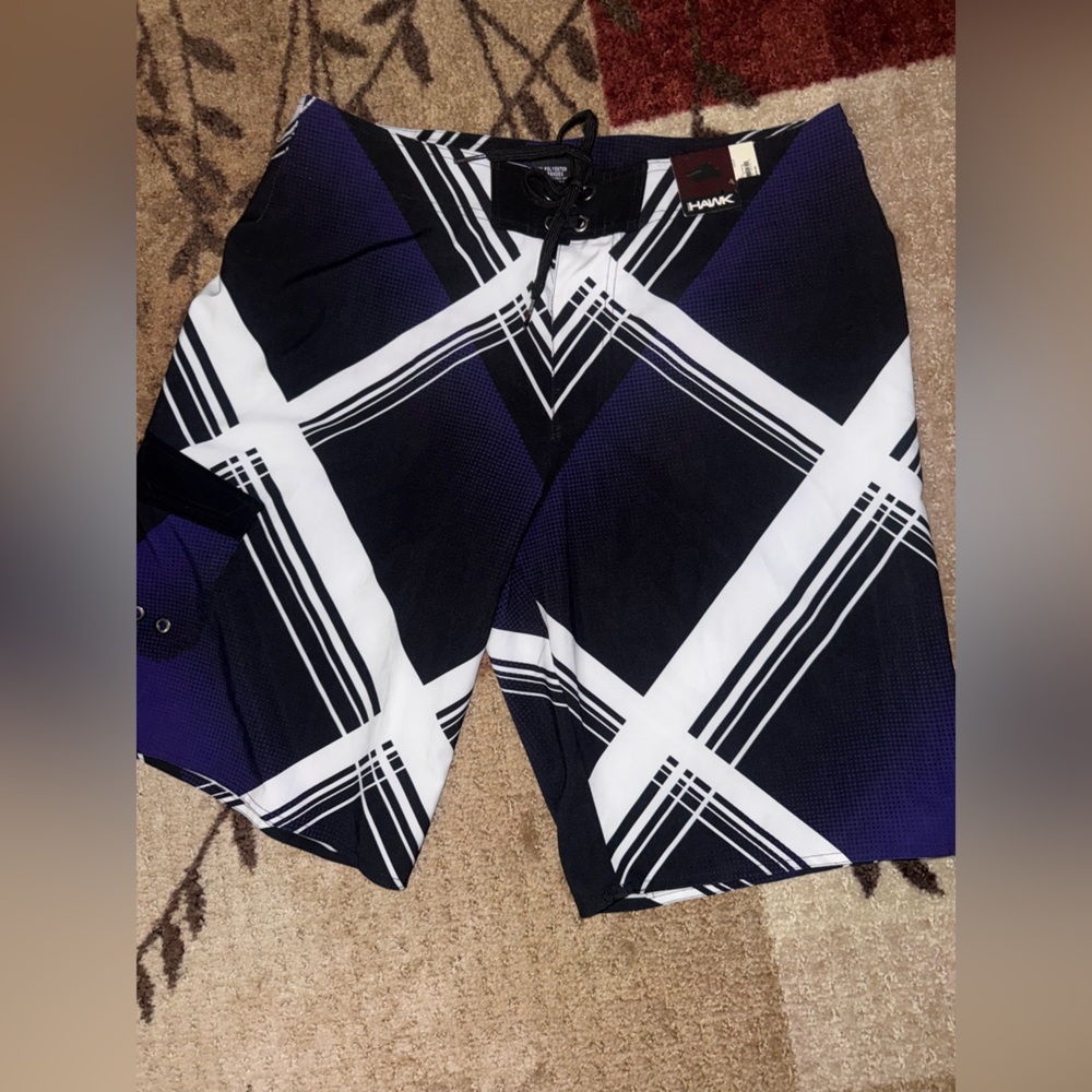 Tony Hawk Geometric Board Swim Shorts- Size 36 NWT